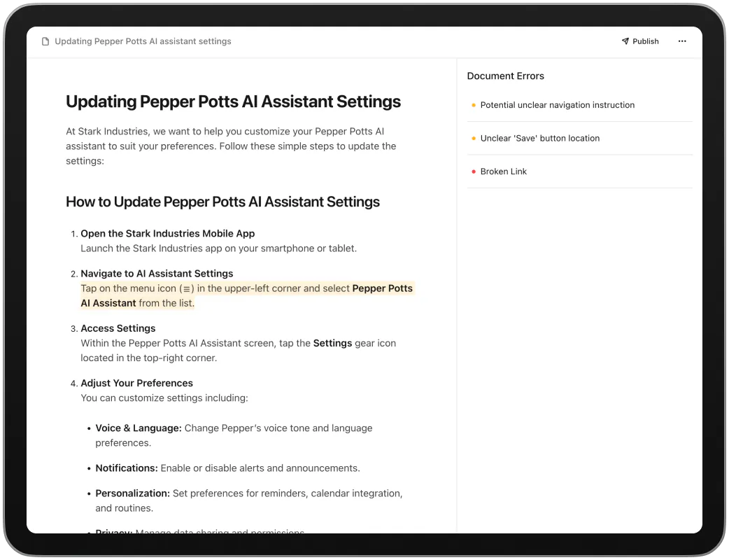 Your knowledge base, always up to date